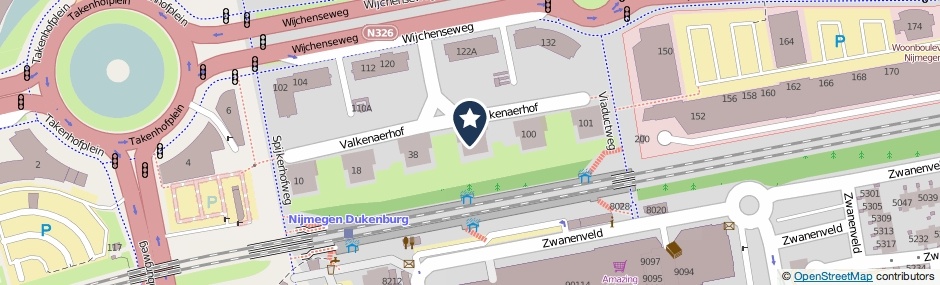 Kaartweergave Valkenaerhof 62 in Nijmegen
