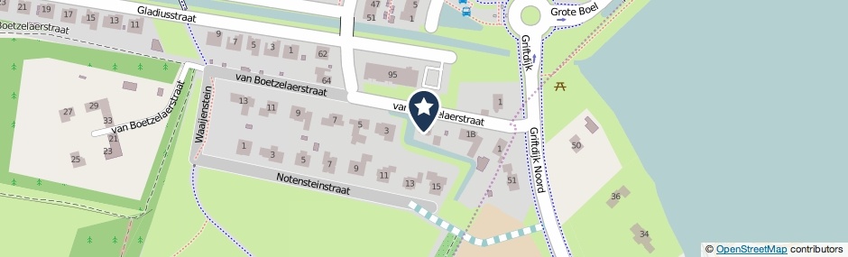Kaartweergave Van Boetzelaerstraat 1-A in Nijmegen