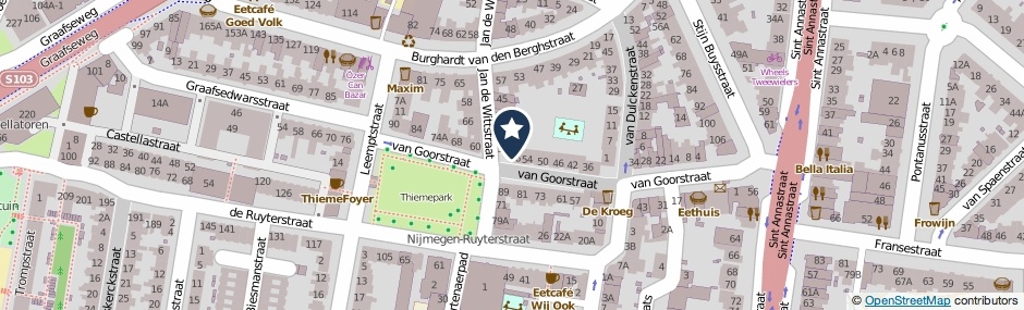 Kaartweergave Van Goorstraat 56-A in Nijmegen