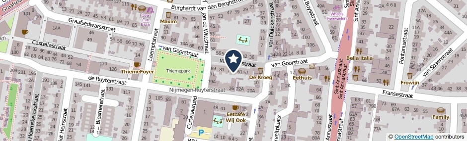 Kaartweergave Van Goorstraat 69 in Nijmegen
