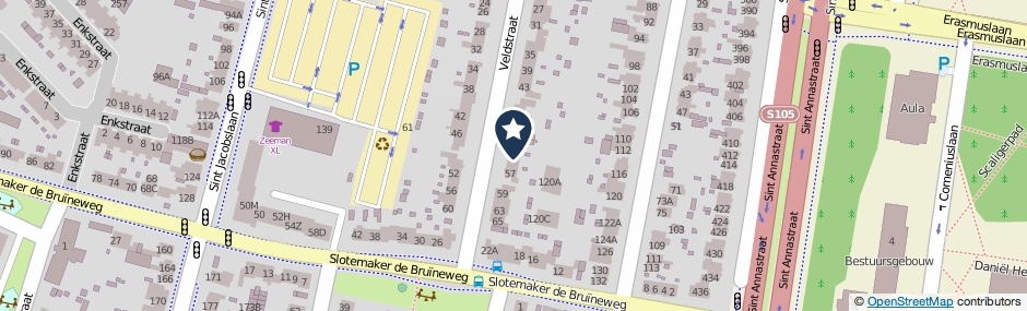 Kaartweergave Veldstraat 53 in Nijmegen