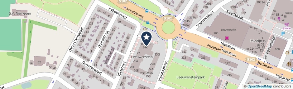 Kaartweergave Vlietstraat 30-B in Nijmegen