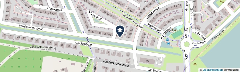 Kaartweergave Weefgewichtstraat 2-A in Nijmegen