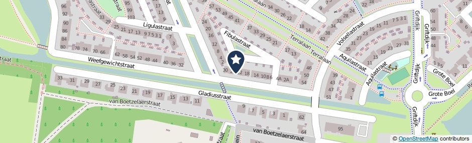 Kaartweergave Weefgewichtstraat 24 in Nijmegen