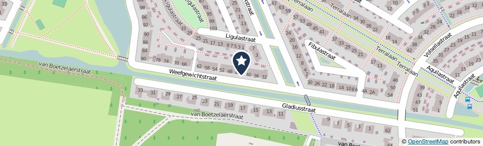 Kaartweergave Weefgewichtstraat 42 in Nijmegen