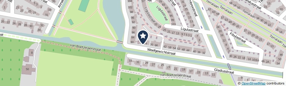 Kaartweergave Weefgewichtstraat 76 in Nijmegen