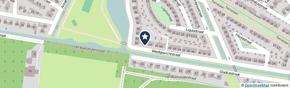 Kaartweergave Weefgewichtstraat 78 in Nijmegen