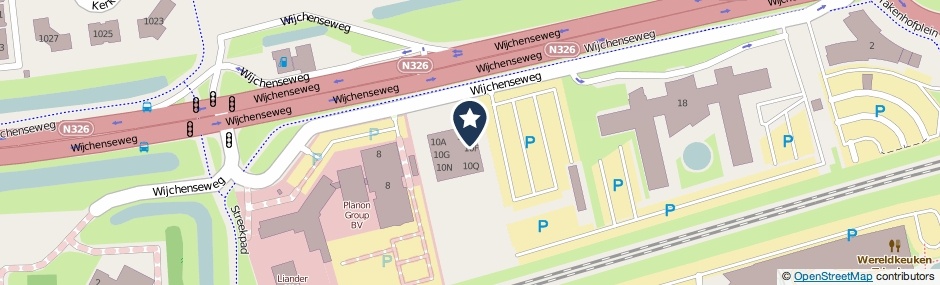 Kaartweergave Wijchenseweg 10-D in Nijmegen