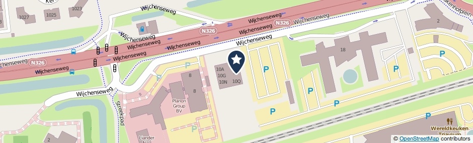 Kaartweergave Wijchenseweg 10-F in Nijmegen