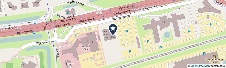 Kaartweergave Wijchenseweg 10-H in Nijmegen