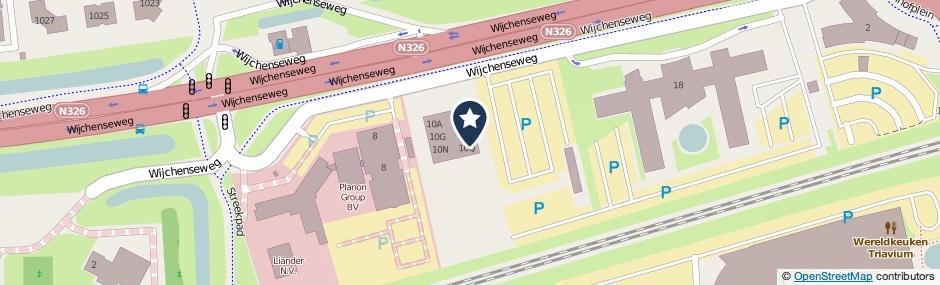 Kaartweergave Wijchenseweg 10-M in Nijmegen