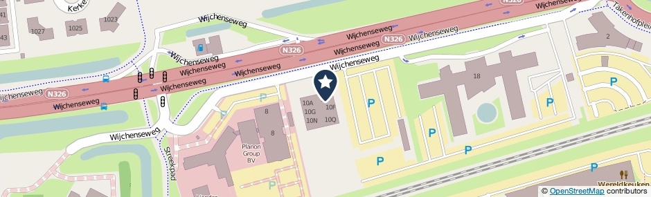 Kaartweergave Wijchenseweg 10-P in Nijmegen