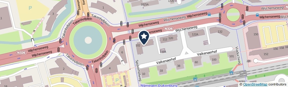 Kaartweergave Wijchenseweg 102 in Nijmegen