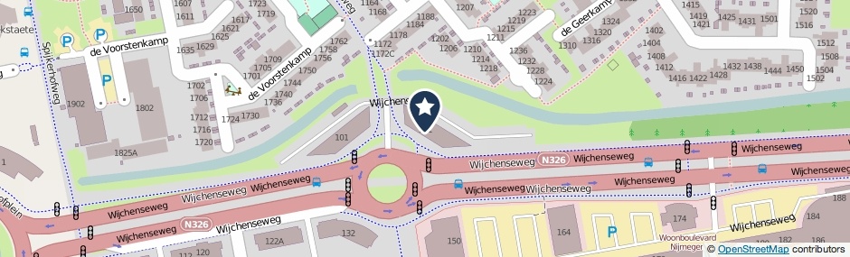 Kaartweergave Wijchenseweg 111 in Nijmegen