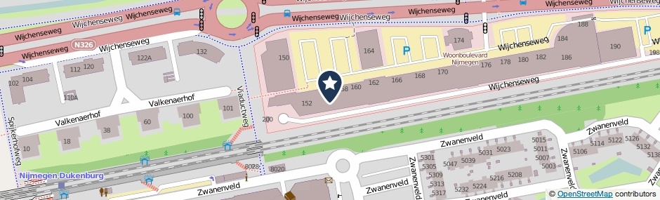 Kaartweergave Wijchenseweg 156 in Nijmegen