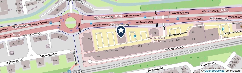 Kaartweergave Wijchenseweg 164 in Nijmegen