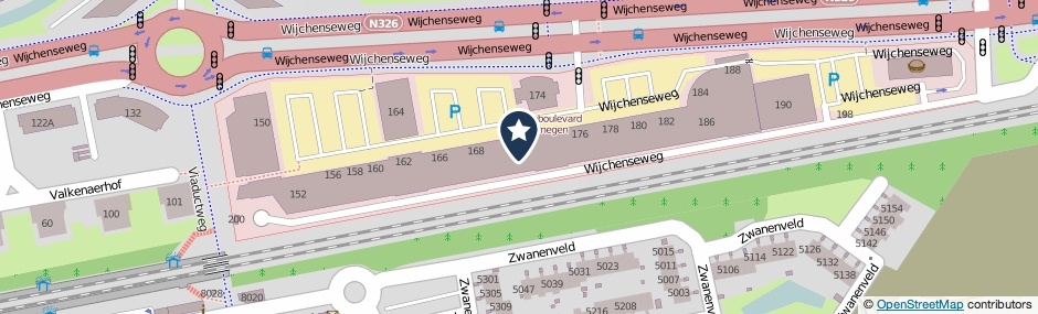 Kaartweergave Wijchenseweg 170 in Nijmegen