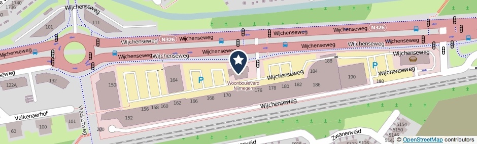 Kaartweergave Wijchenseweg 174 in Nijmegen