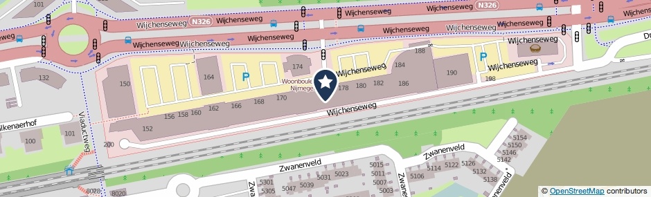 Kaartweergave Wijchenseweg 176 in Nijmegen
