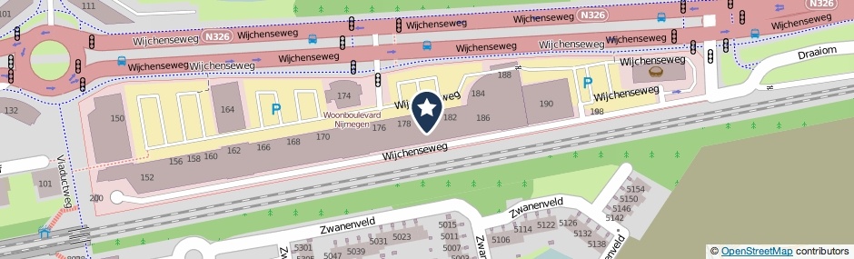 Kaartweergave Wijchenseweg 180 in Nijmegen