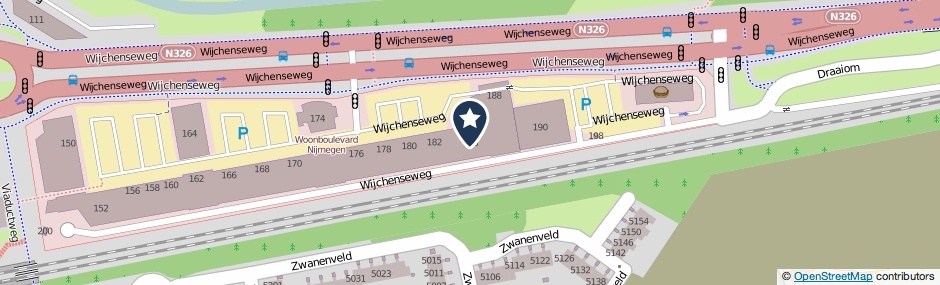 Kaartweergave Wijchenseweg 184 in Nijmegen