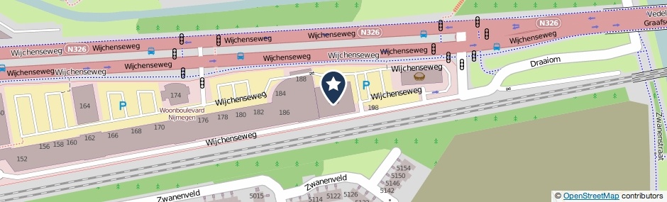 Kaartweergave Wijchenseweg 190 in Nijmegen