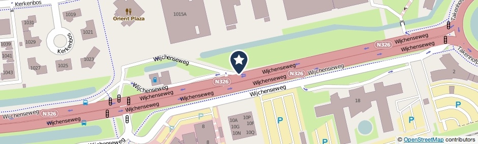 Kaartweergave Wijchenseweg in Nijmegen