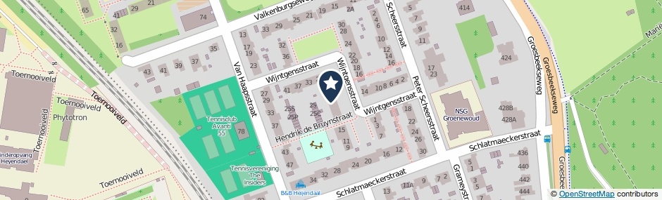 Kaartweergave Wijntgensstraat 23 in Nijmegen