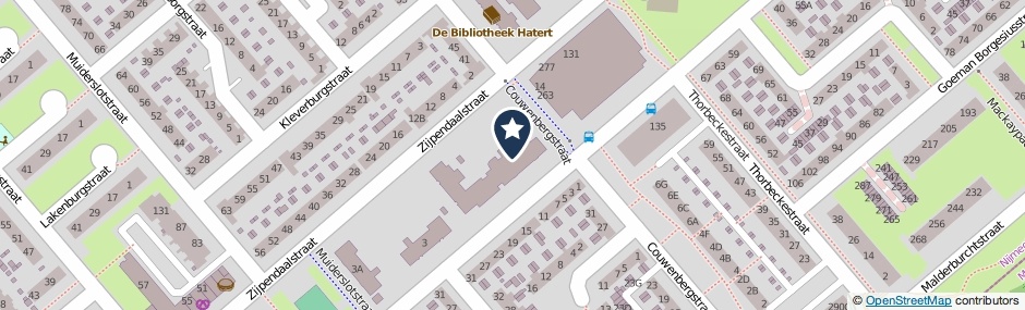 Kaartweergave Zijpendaalstraat 1 in Nijmegen