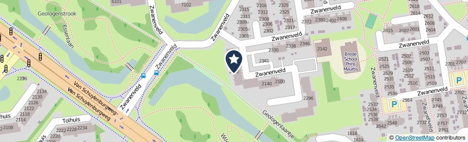 Kaartweergave Zwanenveld 2014 in Nijmegen