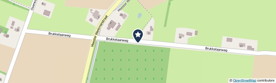 Kaartweergave Brukkelaarweg in Nijverdal