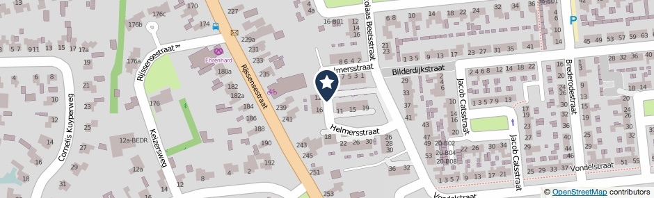 Kaartweergave Helmersstraat in Nijverdal