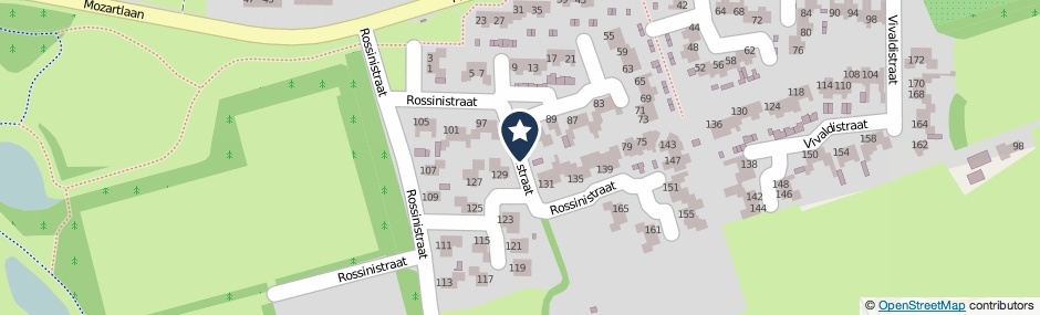 Kaartweergave Rossinistraat in Nijverdal