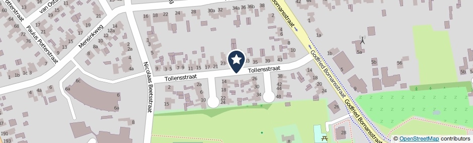 Kaartweergave Tollensstraat in Nijverdal