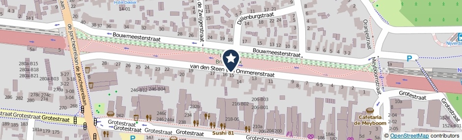 Kaartweergave Van Den Steen Van Ommerenstraat in Nijverdal