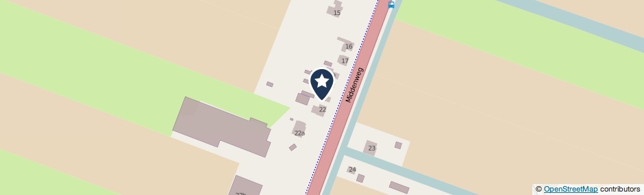 Kaartweergave Middenweg 21 in Noordbeemster
