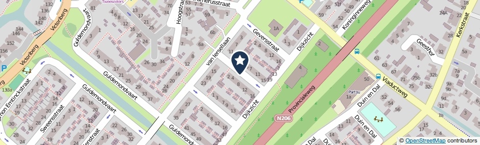 Kaartweergave Dommer Van Poldersveldtstraat in Noordwijkerhout