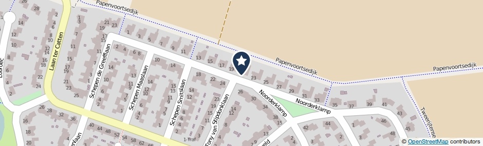Kaartweergave Noorderklamp 21 in Nuenen