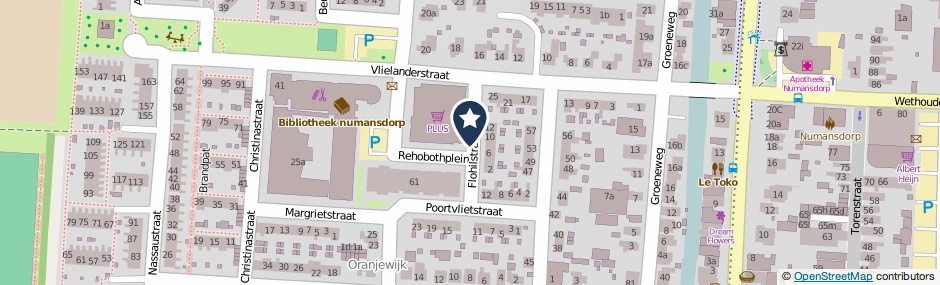 Kaartweergave Flohilstraat in Numansdorp