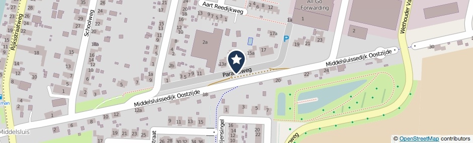 Kaartweergave Parallelweg in Numansdorp