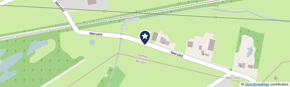 Kaartweergave Werveld in Oeffelt