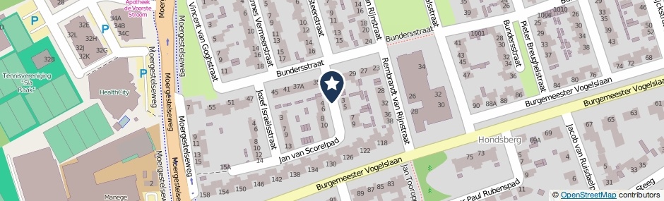 Kaartweergave Meindert Hobbemastraat in Oisterwijk