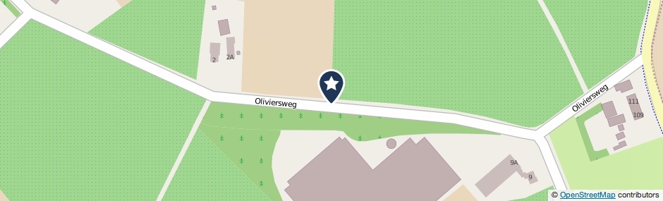 Kaartweergave Oliviersweg in Oisterwijk