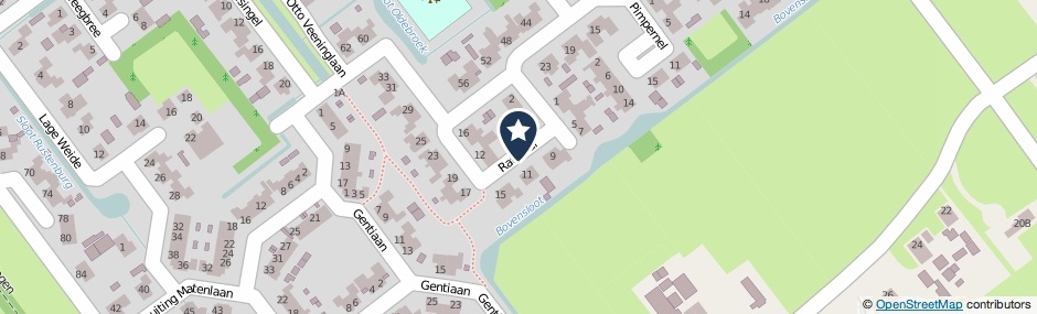 Kaartweergave Ratelaar in Oldebroek