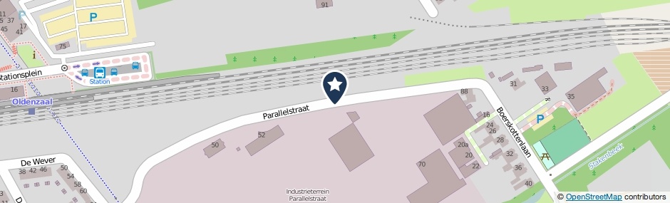 Kaartweergave Parallelstraat in Oldenzaal