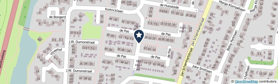 Kaartweergave De Pas in Olst