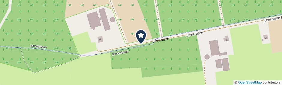 Kaartweergave Junnerbaan in Ommen