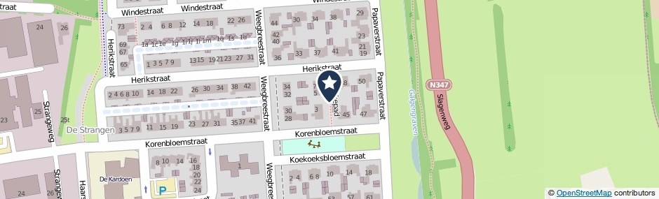 Kaartweergave Wikkepad in Ommen