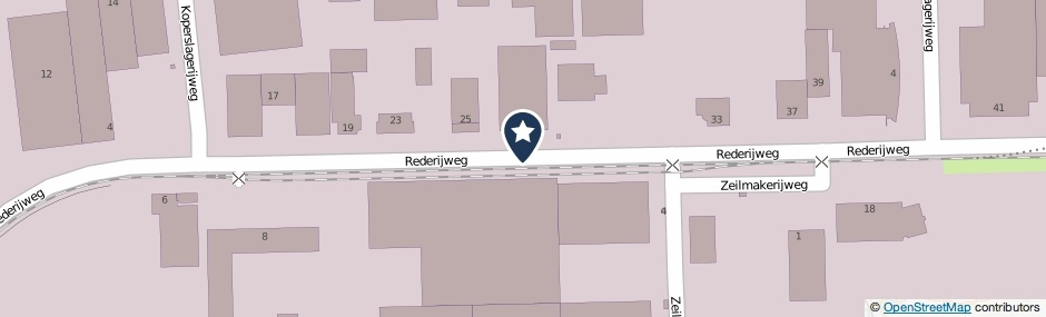 Kaartweergave Rederijweg in Oosterhout (Noord-Brabant)