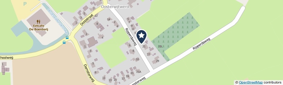 Kaartweergave Ripperdaweg 19 in Oosterwijtwerd